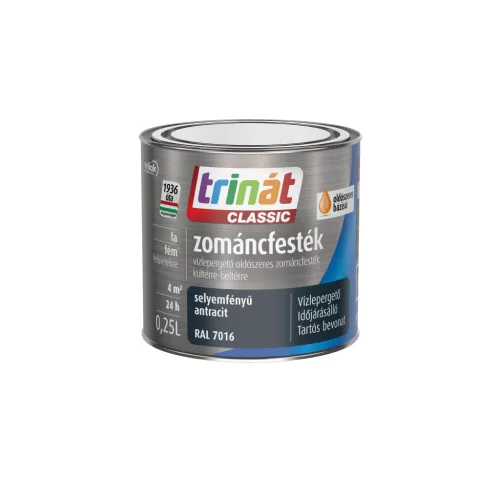 Trinát Classic selyemfényű zománcfesték 0,25l RAL 7016 Antracitszürke