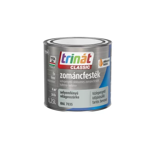 Trinát Classic selyemfényű zománcfesték 0,25l RAL 7035 Világosszürke