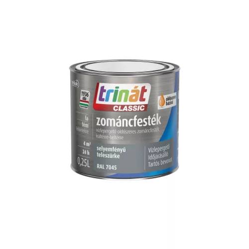 Trinát Classic selyemfényű zománcfesték 0,25l RAL 7045 Teleszürke