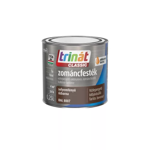 Trinát Classic selyemfényű zománcfesték 0,25l RAL 8007 Őzbarna