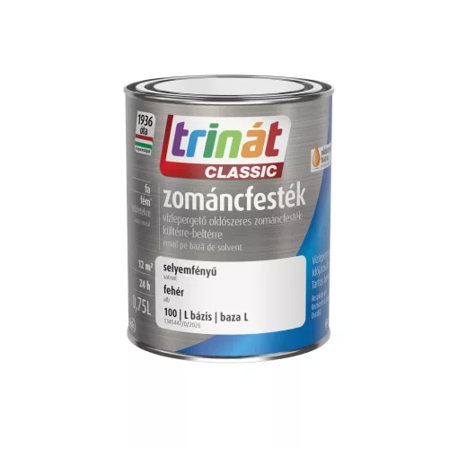 Trinát Classic selyemfényű zománcfesték 0,75l  L/Fehér