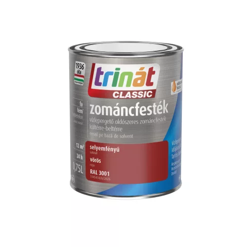 Trinát Classic selyemfényű zománcfesték 0,75l RAL 3001 Signal piros