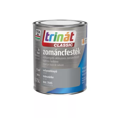 Trinát Classic selyemfényű zománcfesték 0,75l RAL 7045 Teleszürke