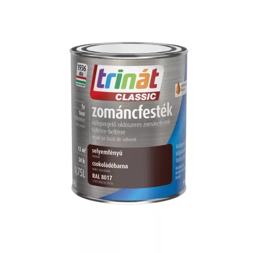 Trinát Classic selyemfényű zománcfesték 0,75l RAL 8017 Csokoládébarna