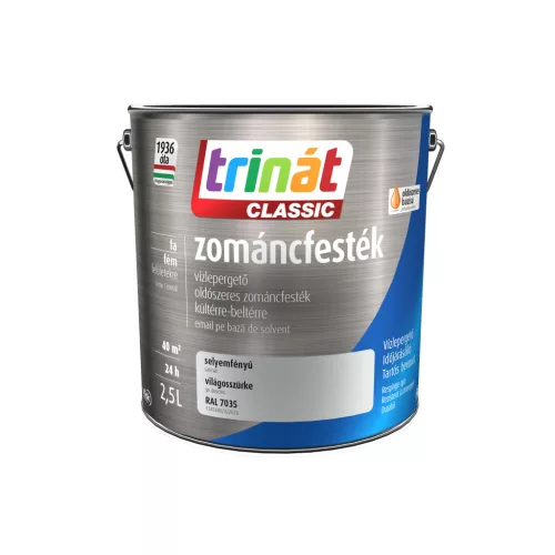 Trinát Classic selyemfényű zománcfesték 2,5l RAL 7035 Világosszürke